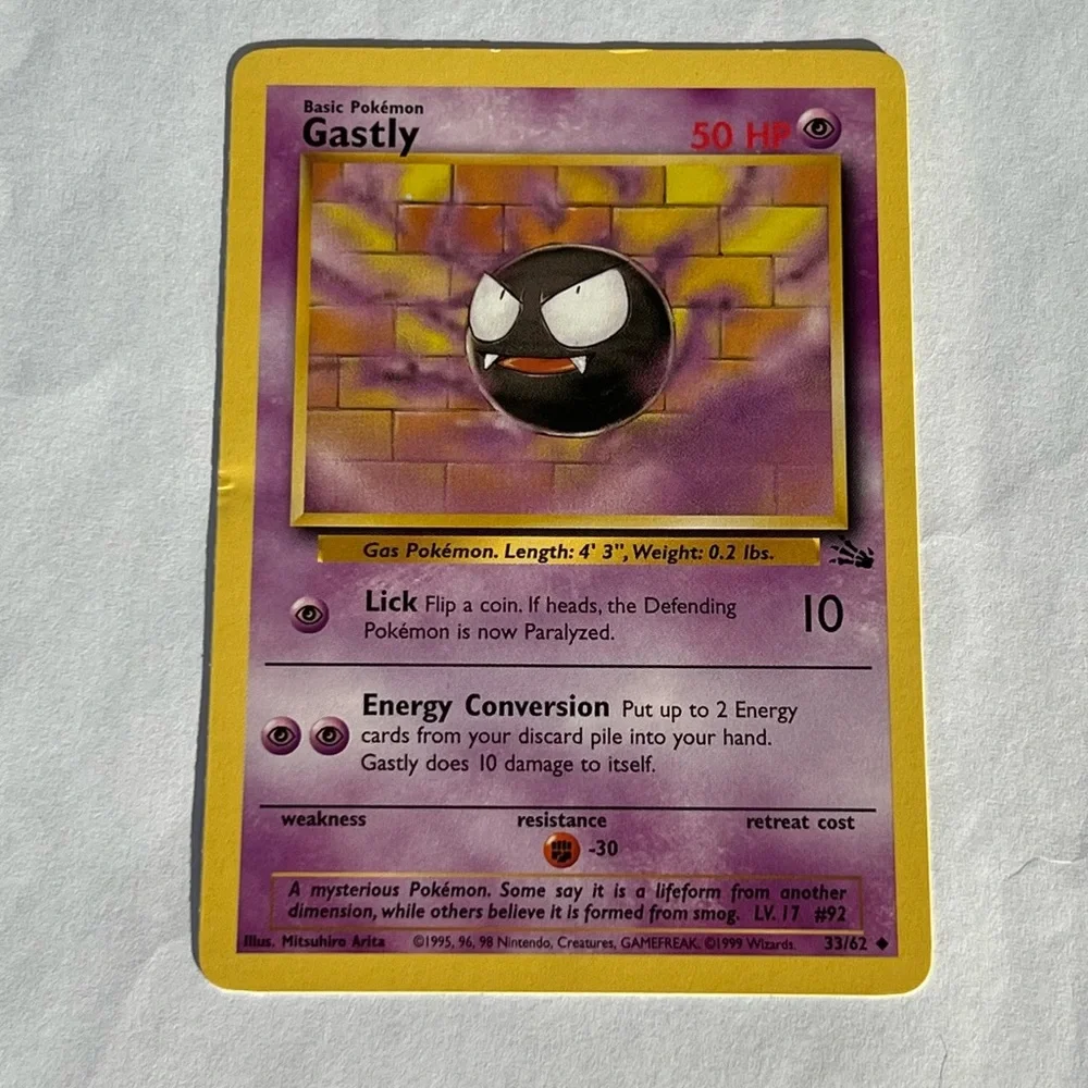 1995 gastly pokemon card - (47/108) [PP] Energy Conversion Pokemon | Toys | Pokemon